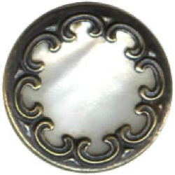 22-1.2 Curvilinear designs - "C" scrolls - pearl in metal